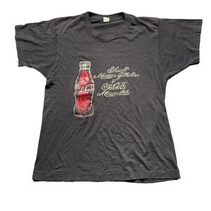Vintage 80s Screen Stars Coca Cola T Shirt Single‎ Stitch Sz Medium Made In USA